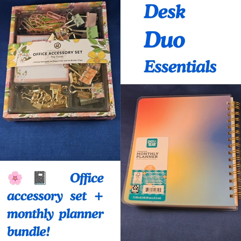 Desk Duo Essentials Office Accessory Set and Planner- BRAND NEW